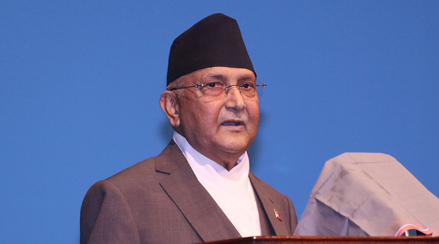 ओलीले भने- ‘टाउकोको मोल तोक्ने र टाउकोमा बम हान्ने मिलेर आज देश लुट्दैछन्