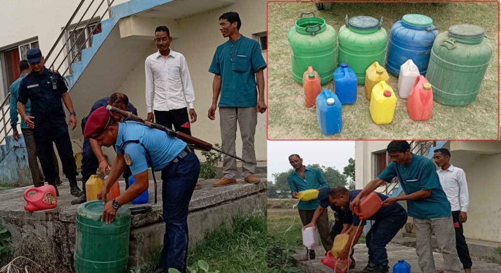 कैलारीका विभिन्न वडाबाट २०० लिटर मदिराजन्य सामाग्री बरामद गरी नष्ट