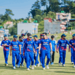 टी-२० विश्वकप छनोटमा मलेसियाविरुद्ध बलिङ गर्दै नेपाल